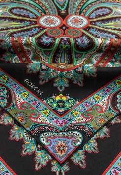 Aesthetic Paisley 140x140 - black/red (schwarz)