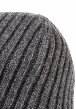 Business Cashmere Muetze mit Umschlag - flanell (grau)