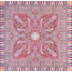 Butterfly Paisley 140x140 - multi red (rot)