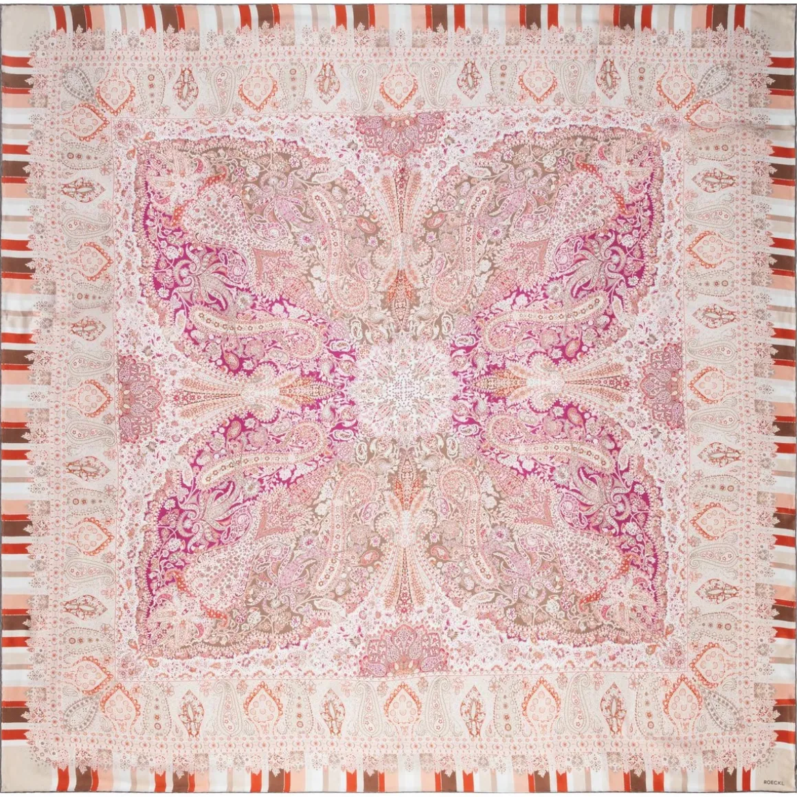 Butterfly Paisley 140x140 - rose/beige (rosa)