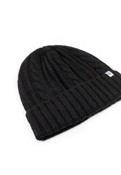 Cabled Charm Mütze - black (schwarz)