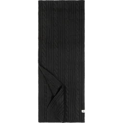 Cabled Charm Schal 30x180 - black (schwarz)