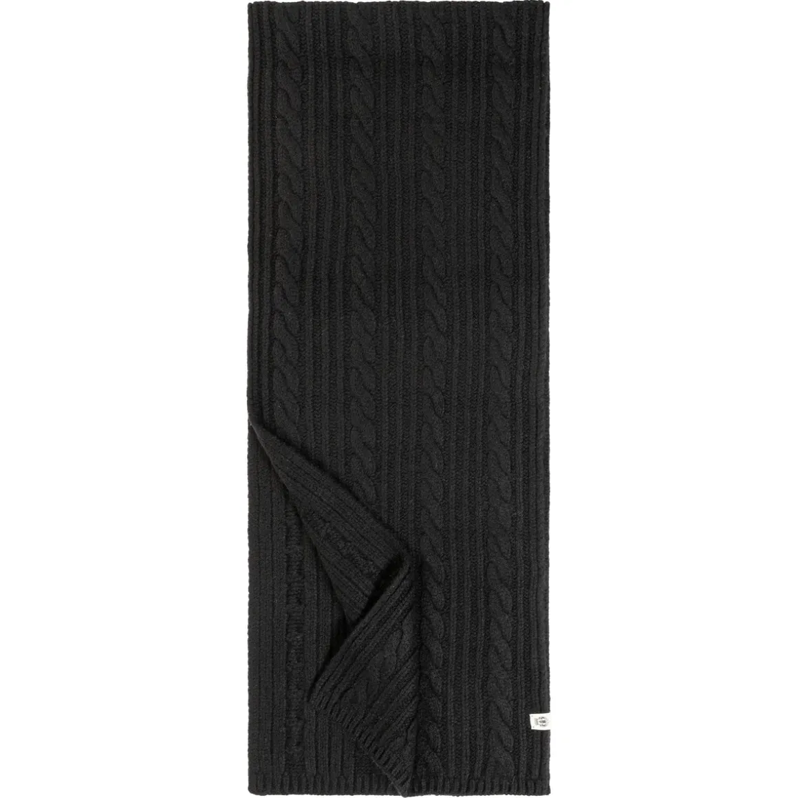 Cabled Charm Schal 30x180 - black (schwarz)