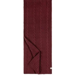 Cabled Charm Schal 30x180 - mulberry (rot)