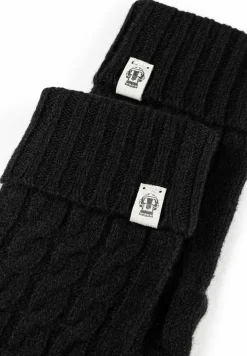 Cabled Charm Strickhandschuhe - black (schwarz)