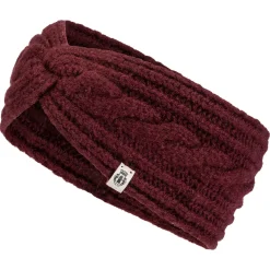 Cabled Charm Strirnband - mulberry (rot)
