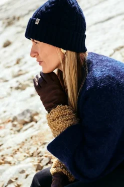Cashmere Twist Mütze - navy (blau)