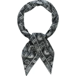Circular Paisley 140x140 - white/black (weiss)