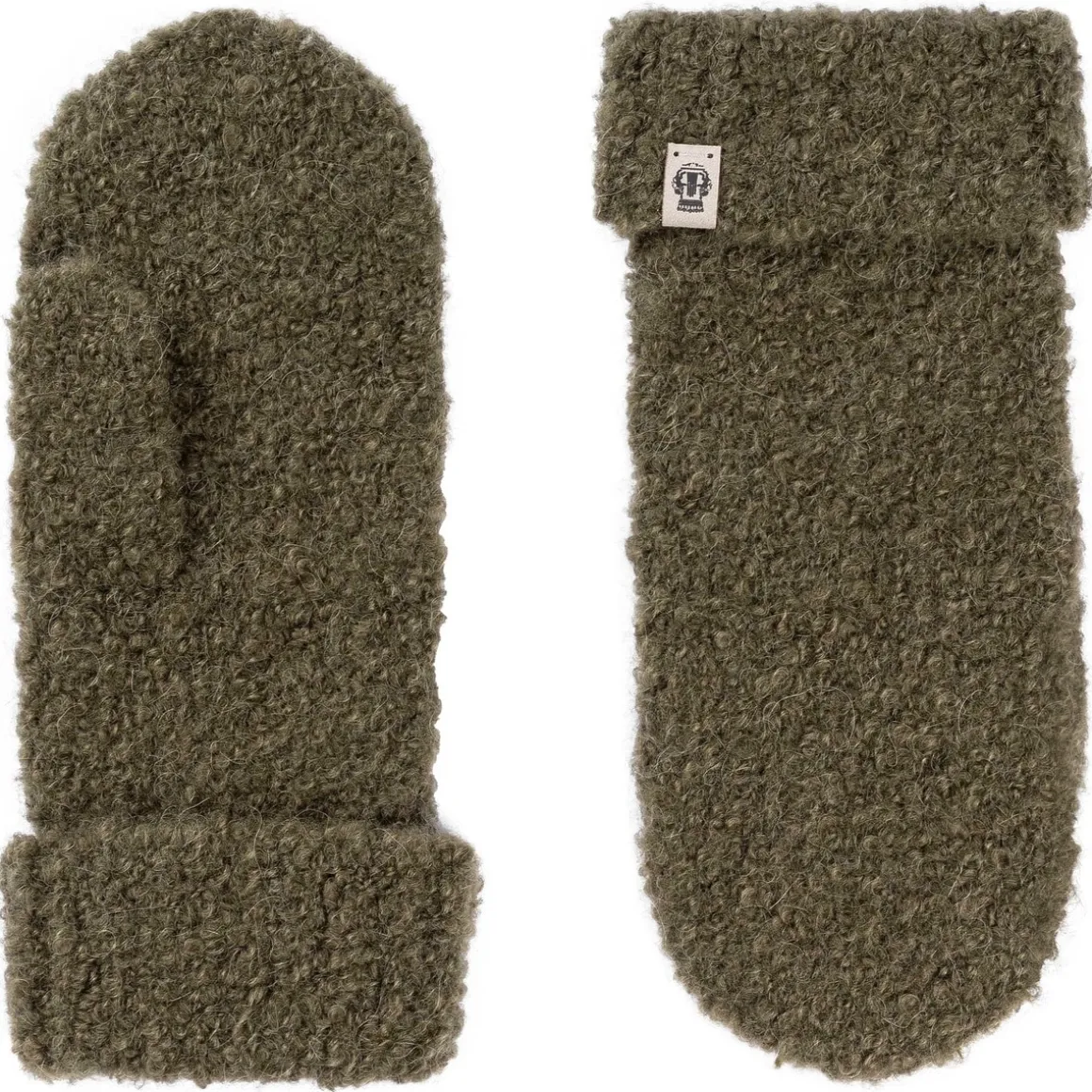 Classic Bouclé Fäustlinge - moss (grün)