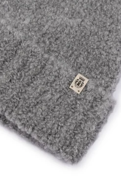 Classic Bouclé Umschlagmütze - flanell (grau)