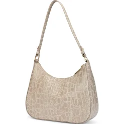 Cleo small Croco - light stone (grau)