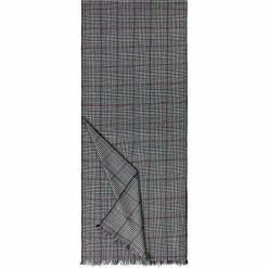 Fine Check 35x180 - black (schwarz)