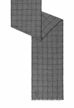 Fine Check 35x180 - black (schwarz)