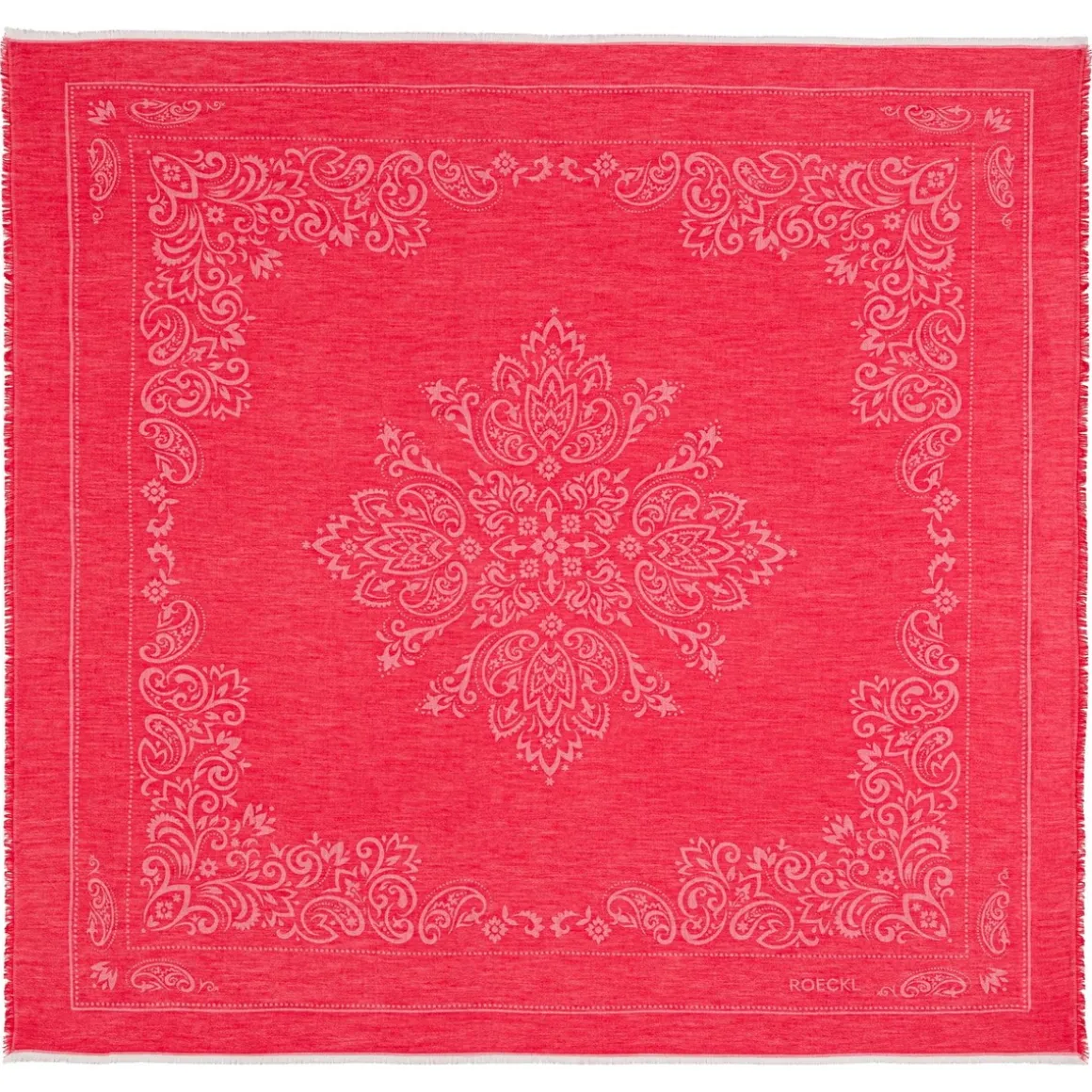 Floral Ornament 130 x 130 - poppy red (rot)