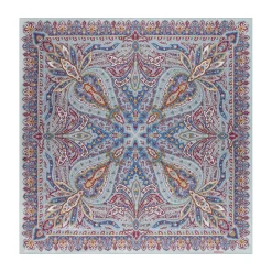 Flourishing Paisley 90x90 - multi ciel (blau)