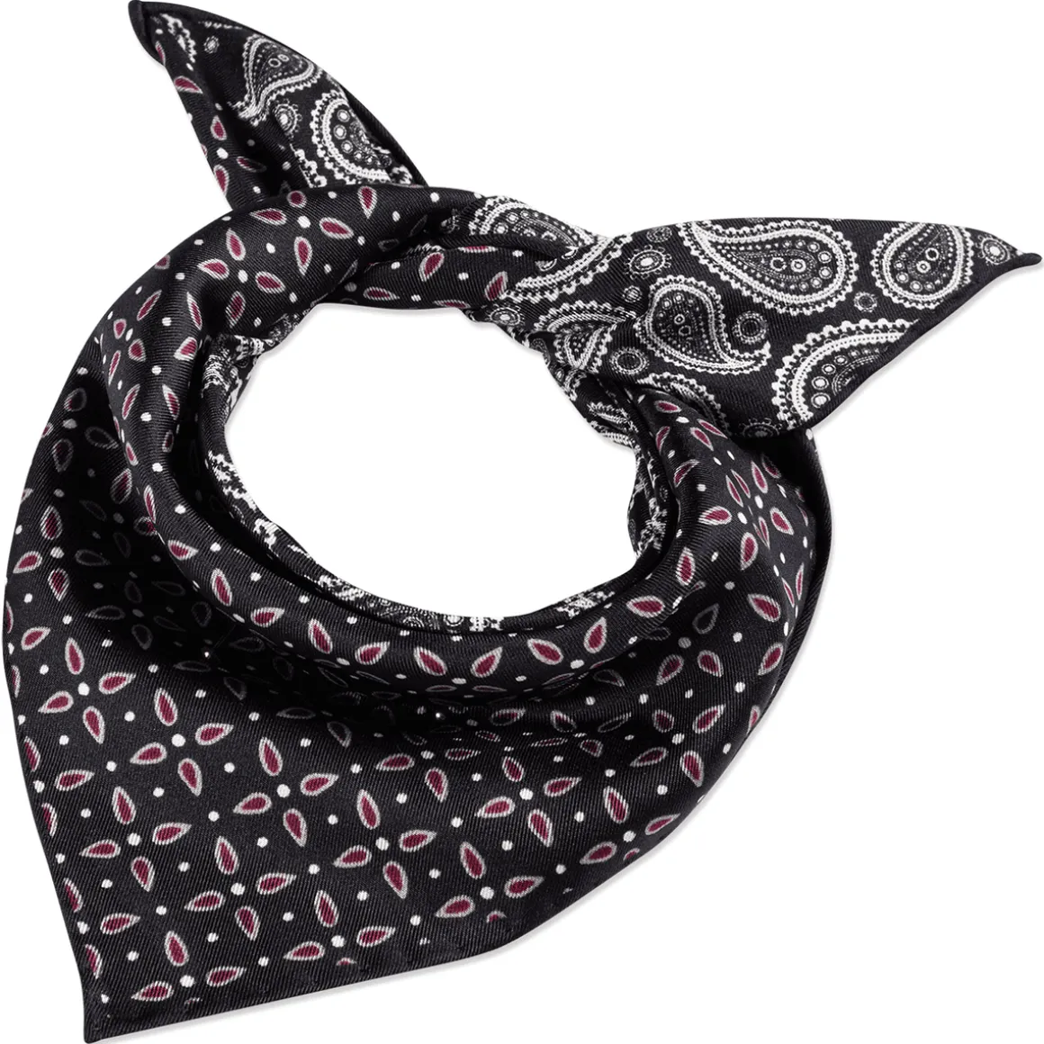 Gentleman´s Poket Square 30x30 - multi black (schwarz)