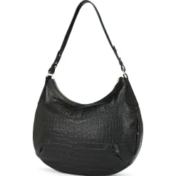 Liberty Schultertasche medium Croco - black (schwarz)