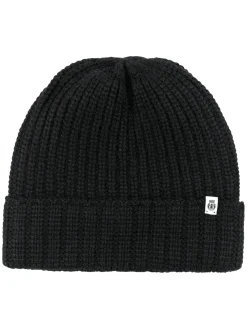 Pure Cashmere Umschlagmuetze - black (schwarz)