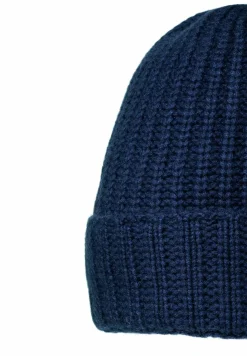 Pure Cashmere Umschlagmuetze - navy (blau)