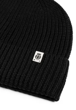 Pure Merino Umschlagmuetze - black (schwarz)