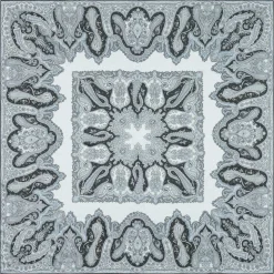 Radient Paisley 140x140 - black/silver (schwarz)