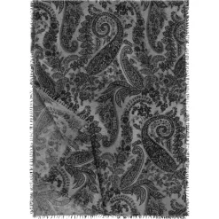 Soft Paisley 70x180 - flanell (grau)