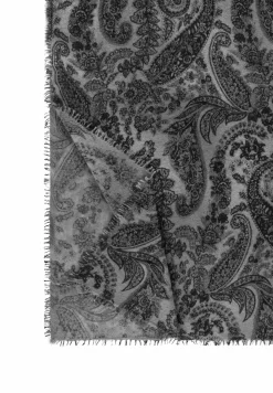 Soft Paisley 70x180 - flanell (grau)