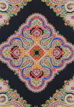 Square Garden Paisley 90x90 - multi black (schwarz)
