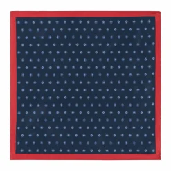 Tie Flower 33x33 - navy/red (blau)