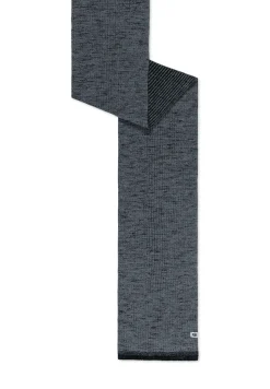 Two-Tone Merino Schal 25x180 - grey/black (grau)