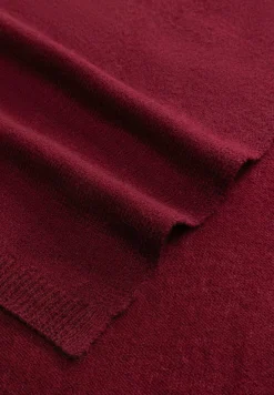 Warm Wool Scarf Women 30x180 - wine (rot)