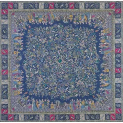Winter Caravane 140x140 - multi navy (blau)