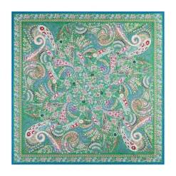 Wool Feather 90x90 - multi green (grün)